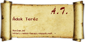 Ádok Teréz névjegykártya